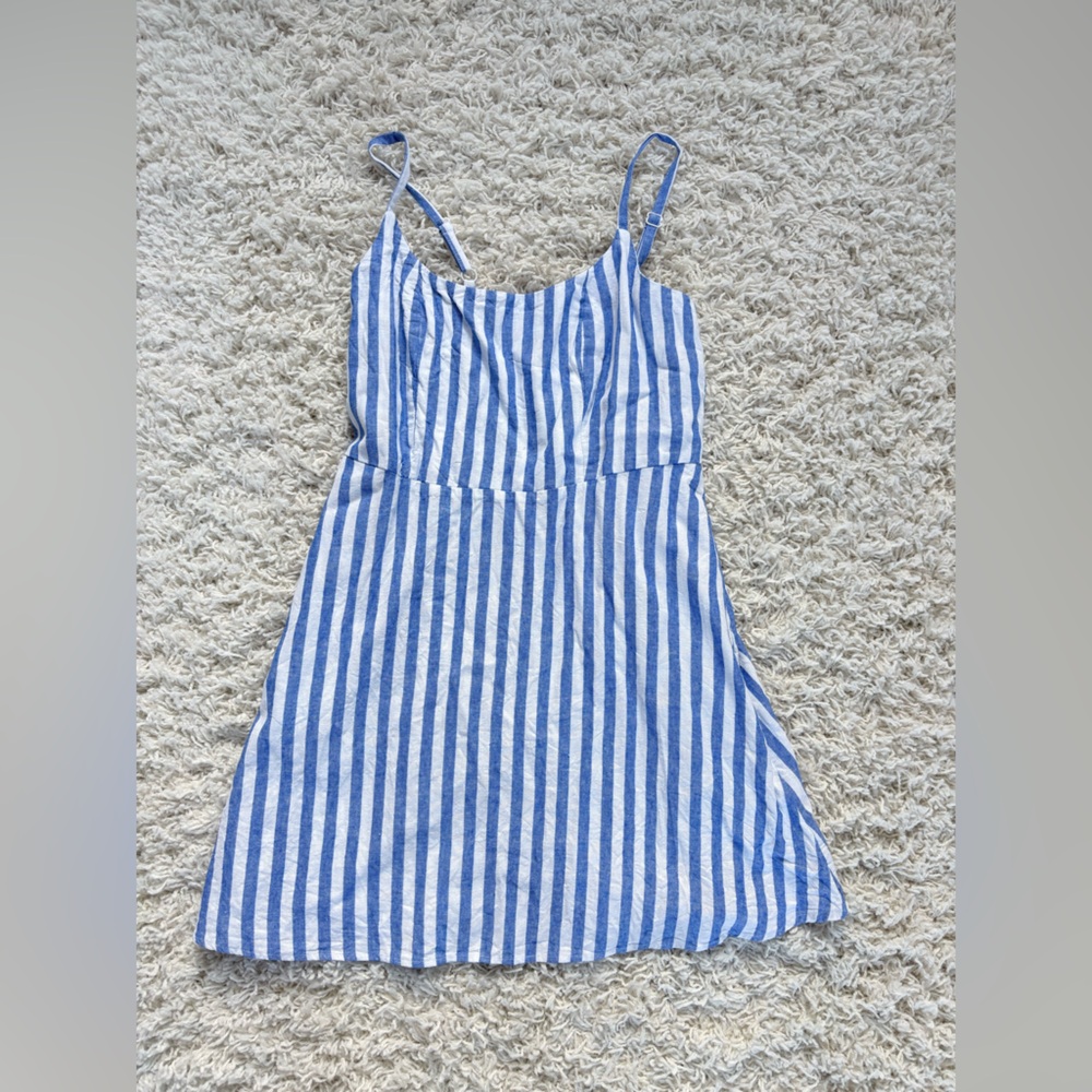 Old Navy Blue and White Striped Dress